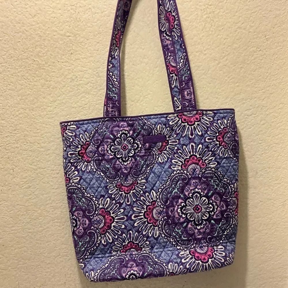 NWOT Vera Bradley Lilac Purple Tapestry Quilted Tote Bag Travel